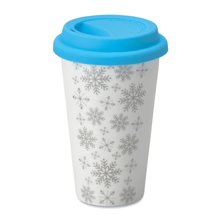 double wall ceramic travel mug