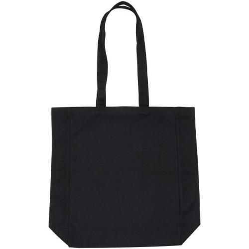 Black cotton discount canvas tote bag